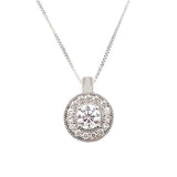 9K White Gold 0.50ct Diamond Round Pendant