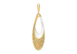 9K Yellow and White Gold Pendant