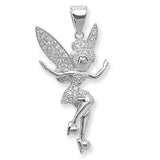 Sterling Silver CZ Set Fairy Pendant