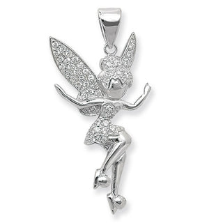 Sterling Silver CZ Set Fairy Pendant