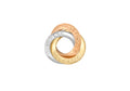 9ct Tri Colour Interlocking Ring Pendant