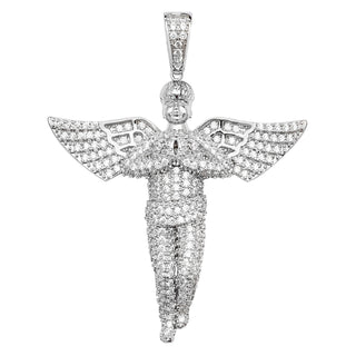Sterling Silver Cubic Zirconia Angel Pendant