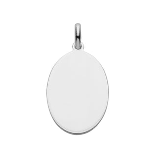 Sterling Silver Plain Oval Pendant
