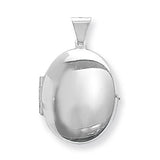 Sterling Silver Plain Oval Locket
