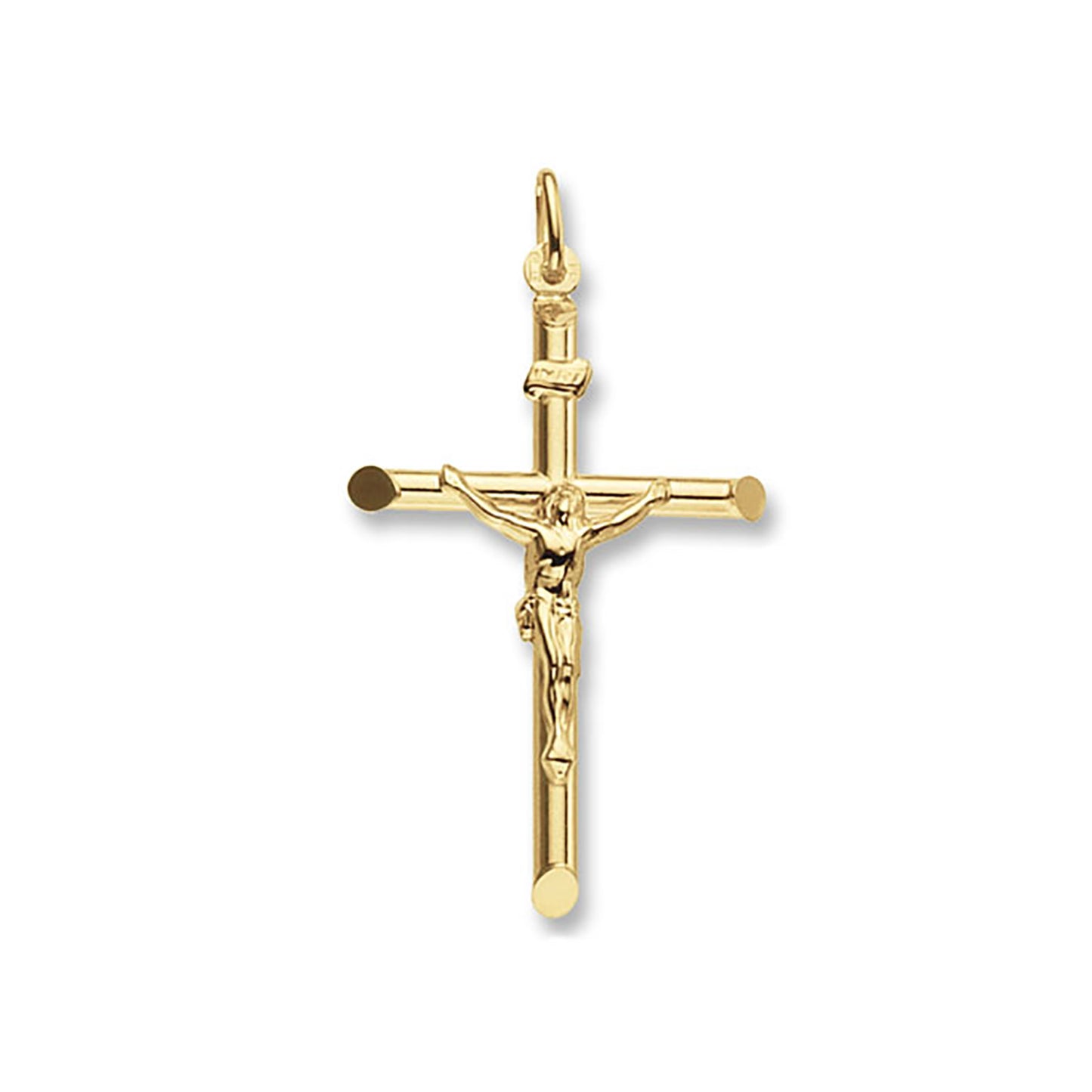 9K Yellow Gold 53mm Crucifix Pendant