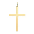 9K Yellow Gold 47mm Plain Cross Pendant