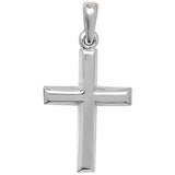 9ct White Gold Cross Pendant