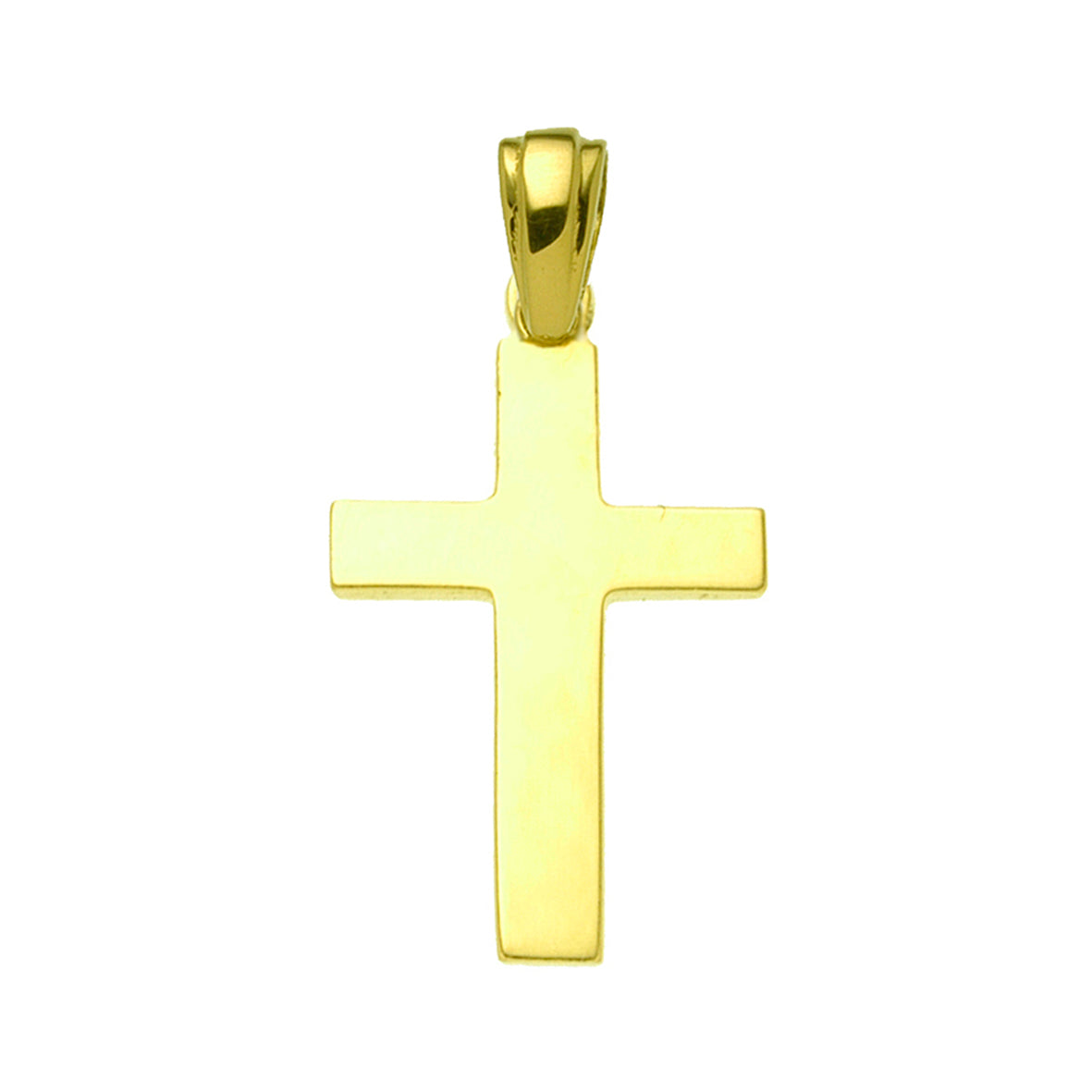 9K Yellow Gold Plain Cross Pendant