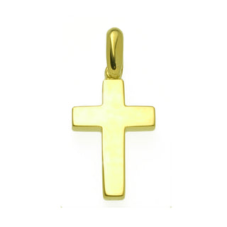 9K Yellow Gold Plain Cross Pendant