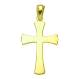 9K Yellow Gold Flared Cross Pendant