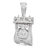 Sterling Silver Cubic Zirconia Jesus Christ Pendant