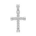 Sterling Silver Twisted Crystal Cross Pendant