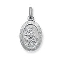 Sterling Silver Oval St Christopher Pendant