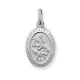 Sterling Silver Oval St Christopher Pendant