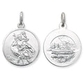 Sterling Silver Double Sided St Christopher Pendant