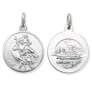 Sterling Silver Double Sided St Christopher Pendant