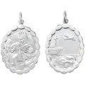 Sterling Silver Double Sided St Christopher Pendant