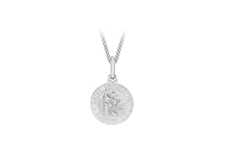 Sterling Silver 12mm St Christopher Pendant