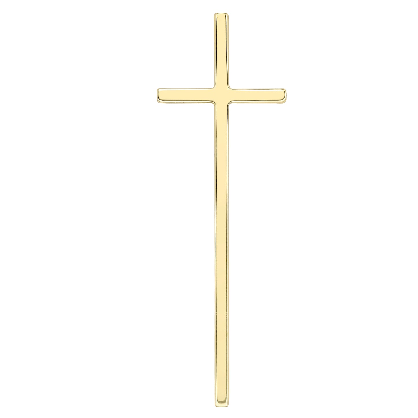 9K Yellow Gold Long Cross Pendant