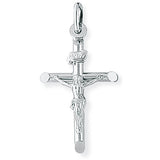 9K White Gold Crucifix Pendant Small