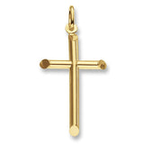 9K Yellow Gold 48mm Simple Cross Pendant