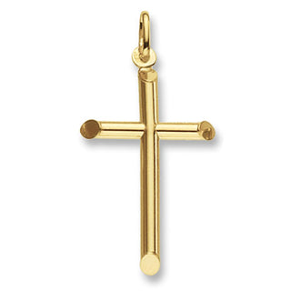 9K Yellow Gold 48mm Simple Cross Pendant