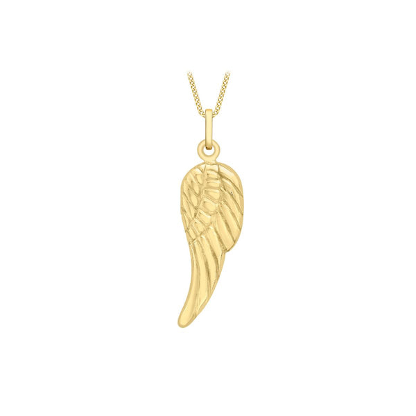 9ct Yellow Gold Angel Wing Pendant