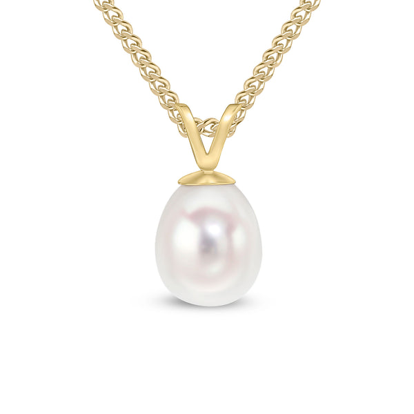9K Yellow Gold Freshwater Pearl Pendant