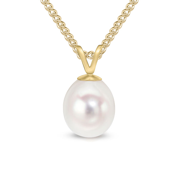 9K Yellow Gold Freshwater Pearl Pendant