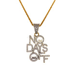 9K Yellow Gold CZ Motto Pendant