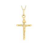 9K Yellow Gold Crucifix Pendant