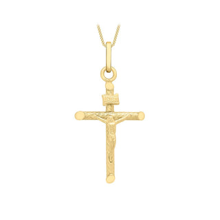 9K Yellow Gold Crucifix Pendant