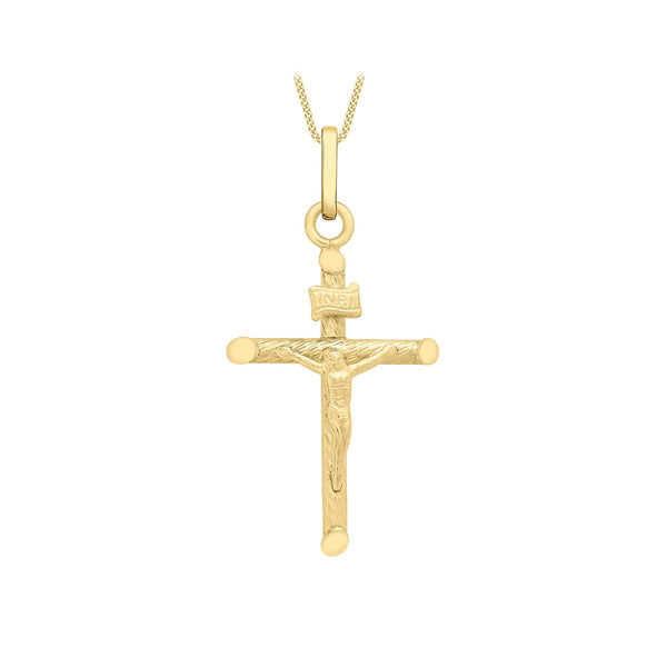 9K Yellow Gold Crucifix Pendant