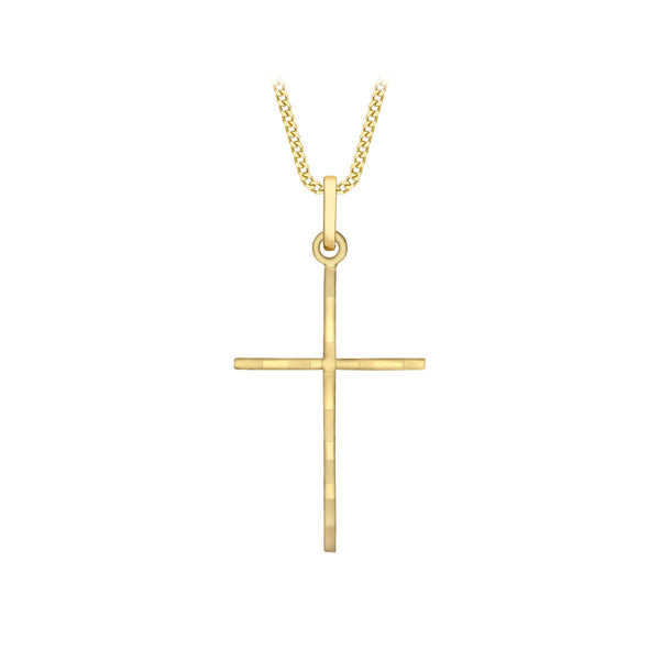 9K Yellow Gold Fancy Cross Pendant