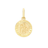 9K Yellow Gold St Christopher Satin Pendant