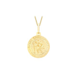 9K Yellow Gold St Christopher Satin Pendant