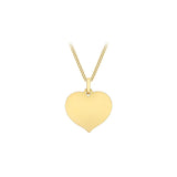 9K Yellow Gold Heart Pendant