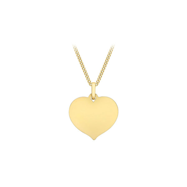 9K Yellow Gold Heart Pendant