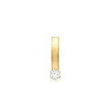 9K Yellow Gold CZ Curved Bar Pendant