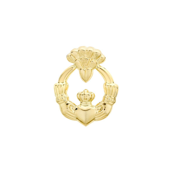 9K Yellow Gold Claddagh Slider Pendant