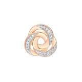 9K Rose Gold CZ Triple-Linked-Rings Pendant
