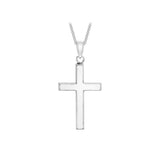 9K White Gold Cross Pendant
