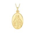 9K Yellow Gold Jesus Sacred Heart Medalion Pendant