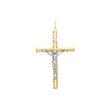 9K 2 Colour Gold Crucifix Pendant