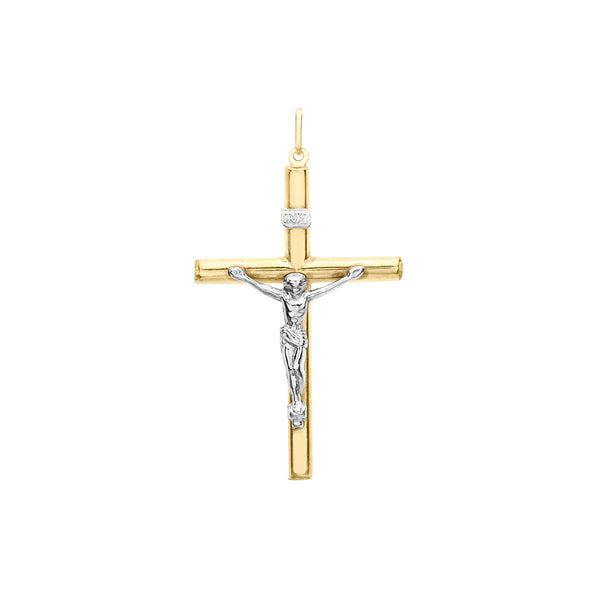 9K 2 Colour Gold Crucifix Pendant
