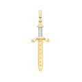 9K 2 Colour Gold Highland Claymore Sword Pendant