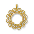 9K Yellow Gold Fancy Sovereign Pendant