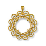 9K Yellow Gold Fancy Sovereign Pendant