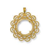 9K Yellow Gold Fancy Sovereign Pendant