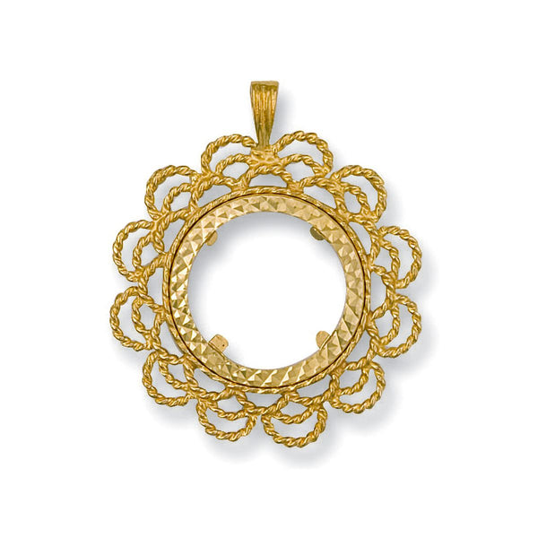 9K Yellow Gold Fancy Sovereign Pendant